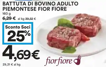Coop Superstore Battuta di bovino adulto piemontese FIOR FIORE offerta