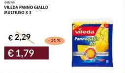 Prezzemolo e Vitale Vileda panno giallo multiuso x3 offerta