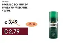 Prezzemolo e Vitale Proraso schiuma da barba rinfrescante offerta