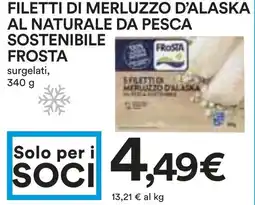 Coop Superstore Filetti di merluzzo d'alaska al naturale da pesca sostenibile FROSTA offerta