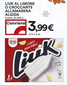Coop Superstore Liuk al limone o croccante all'amarena ALGIDA offerta