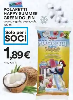 Coop Superstore Polaretti happy summer green DOLFIN offerta