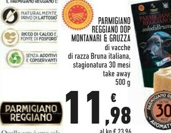 Parmigiano reggiano dop & gruzza di vacche di razza bruna italiana
