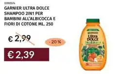 Prezzemolo e Vitale Garnier ultra dolce shampoo 2in1 per bambini all'albicocca e fiori di cotone offerta