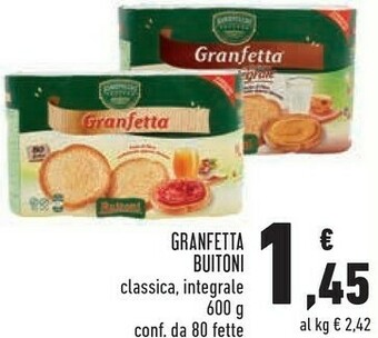 Conad City Granfetta con farina integrale 600 g(ml) offerta
