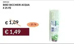 Prezzemolo e Vitale Bibo bicchieri acqua offerta
