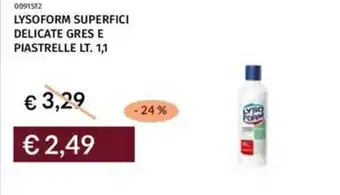 Prezzemolo e Vitale Lysoform superfici delicate gres e piastrelle offerta