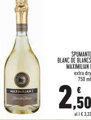 Conad Spumante blanc de blancs extra dry 750 ml offerta