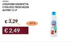 Prezzemolo e Vitale Lysoform disinfetta e pulisce freschezza alpina offerta