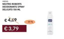 Prezzemolo e Vitale Neutro roberts deodorante spray delicato offerta