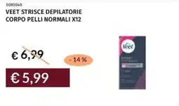 Prezzemolo e Vitale Veet strisce depilatorie corpo pelli normali x12 offerta