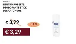 Prezzemolo e Vitale Neutro roberts deodorante stick delicato offerta