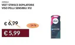 Prezzemolo e Vitale Veet strisce depilatorie viso pelli sensibili offerta