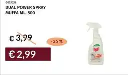 Dual power spray muffa