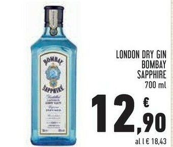 Conad Sapphire london dry gin 700 g(ml) offerta