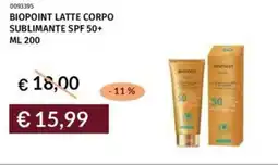 Prezzemolo e Vitale Biopoint latte corpo sublimante spf 50+ offerta