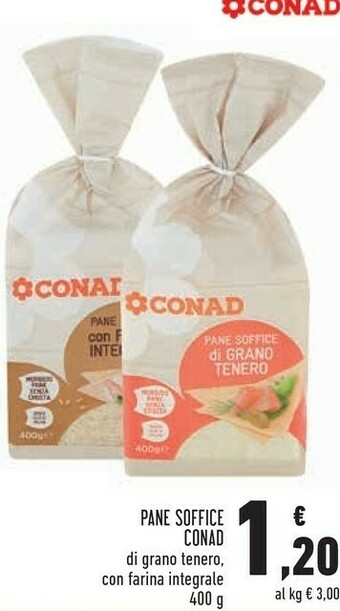 Conad Conad - il pane soffice di grano tenero 400 g(ml) offerta