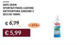 Prezzemolo e Vitale Vape derm sport&fitness lozione antipuntura zanzare e zecche offerta