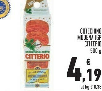 Conad Cotechino modena igp 500 g offerta