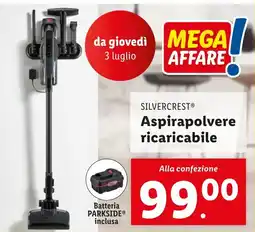 Lidl SILVERCREST Aspirapolvere ricaricabile offerta