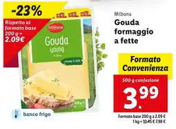 Lidl Milbona Gouda formaggio a fette offerta