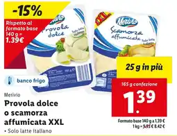Lidl Merivio Provola dolce o scamorza affumicata XXL offerta