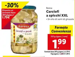 Lidl Baresa Carciofi a spicchi XXL offerta