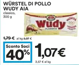 Coop Superstore Würstel di pollo wudy AIA offerta