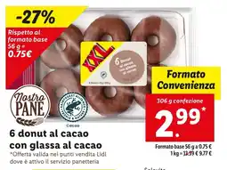 Lidl 6 donut al cacao con glassa al cacao offerta