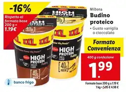 Lidl Milbona Budino proteico offerta