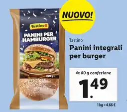 Lidl Tastino Panini integrali per burger offerta