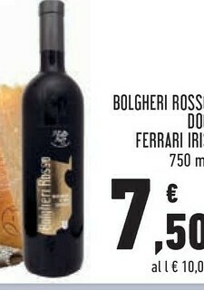 Conad Bolgheri rossi doc iris offerta