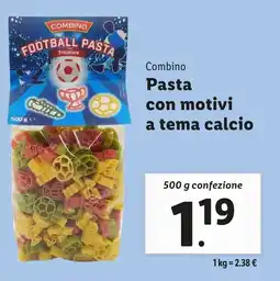 Lidl Combino Pasta con motivi a tema calcio offerta