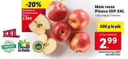 Lidl Mele rosse Pinova IGP XXL offerta