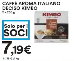 Coop Superstore Caffè aroma italiano deciso KIMBO offerta