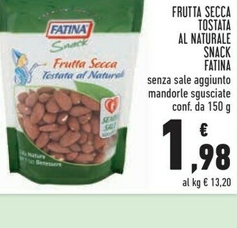 Conad Frutta secca tostata al naturale snack offerta