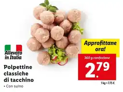 Lidl Polpettine classiche di tacchino offerta
