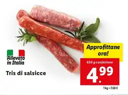 Lidl Tris di salsicce offerta