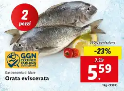Lidl Gastronomia di Mare Orata eviscerata offerta