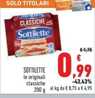 Sottilette le originali light 200 g(ml)