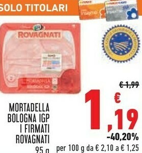 Conad Mortadella bologna 95 g offerta