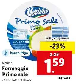Lidl Merivio Formaggio Primo sale offerta