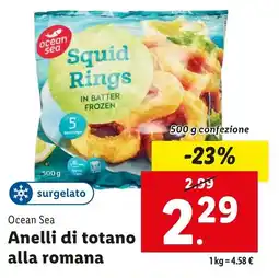 Lidl Ocean Sea Anelli di totano alla romana offerta