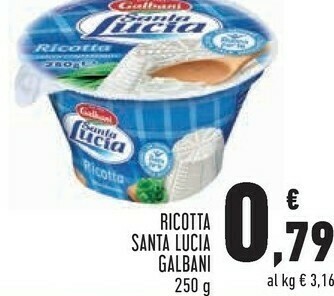 Conad Ricotta santa lucia 250 g(ml) offerta