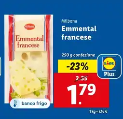 Lidl Milbona Emmental francese offerta