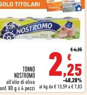 Conad Tonno all'olio di oliva offerta