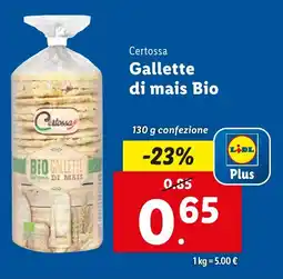 Lidl Certossa Gallette di mais Bio offerta