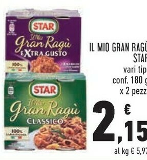 Conad Il mio gran ragù con speck 180 g(ml) offerta