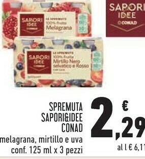 Conad spremuta 125 ml x 3 pezzi