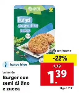 Lidl Vemondo Burger con semi di lino e zucca offerta